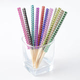 Luxury Candy Apple Stick Kit – 24 Rhinestone Sticks, 24 Bags, Silver Ribbon & Scissors – Black + Silver Caramel Apple Decorating Set