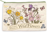Wildflower Canvas Pencil Pouch with Zipper