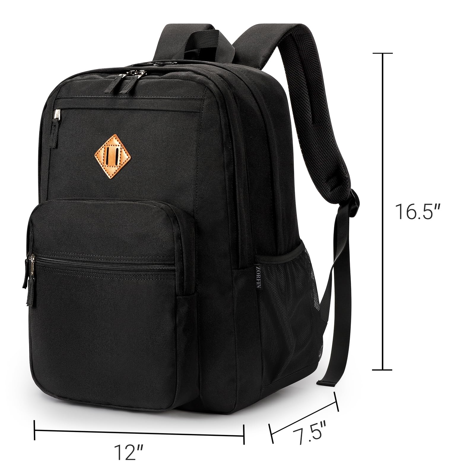 ZORFIN 26L Laptop Backpack for College & Travel – Water-Resistant Everyday Bookbag