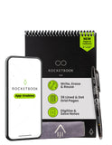 Rocketbook Flip Reusable Legal Pad Notebook – Top-Bound Spiral Smart Cloud Notepad with Lined & Dot Grid Pages (Black)