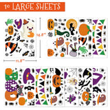 Purple Halloween Window Clings – 232PCS Gel Stickers with Ghosts, Pumpkins & Skulls