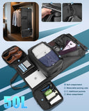 50L Convertible Garment Duffel Backpack with Shoe Compartment