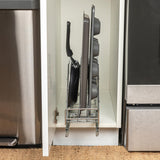 Household Essentials Glidez 3-Slot Pull-Out Cookware Organizer – Chrome Slide-Out Rack for Pots & Bakeware