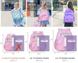 MIBASIES Girls Backpack for Kids 5–8 – Lightweight Elementary School Bookbag with Insulated Pocket (Rainbow Pink)