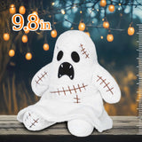 White Ghost Plush – 9.8" Soft Halloween Stuffed Toy Decoration – Hand-Stitched Embroidered Face & Ultra-Soft Fabric