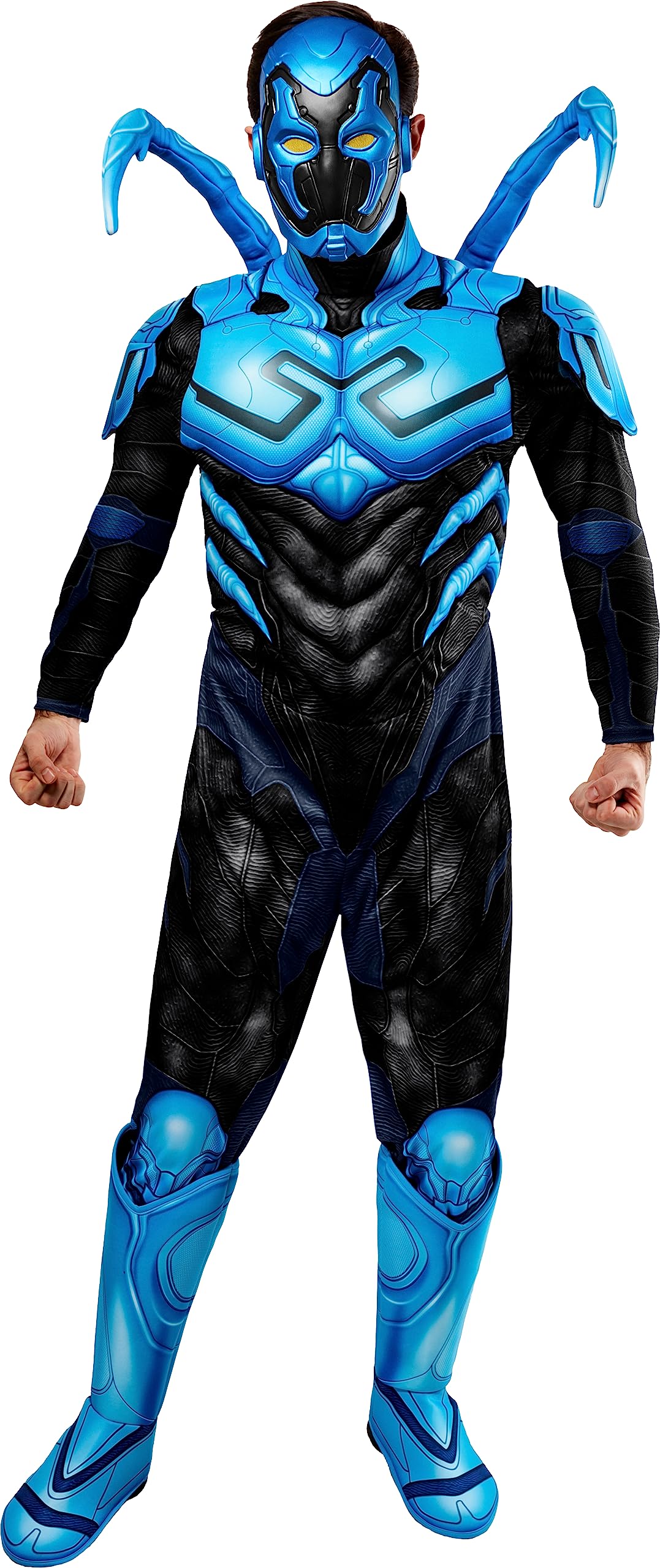 Blue Beetle Deluxe Adult Costume – Official DC Superhero Jumpsuit with Scarab & Mask