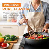 3-Piece Acacia Wood Spatula Set – Natural Wooden Cooking Utensils for Nonstick Cookware