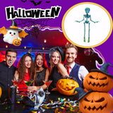 Black 3D Posable Skull Fridge Magnet – Halloween Skeleton Refrigerator Decoration with Movable Joints