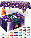 Halloween Purple Disposable Plastic Tablecloth – Waterproof & Stain-Resistant PEVA (US12200)