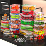 Airtight Food Storage Containers Mega Set – 70 Piece Stackable Meal Prep & Pantry Organizer