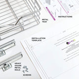 HOLDN Chrome Heavy-Duty Pull-Out Cabinet Organizer – Full-Extension Slide-Out Drawer for Large Base Cabinets (30” Width)