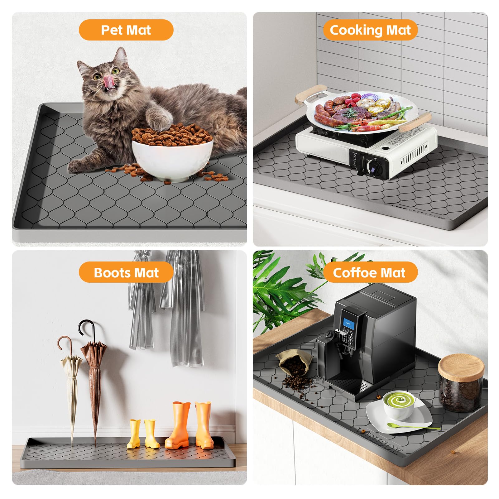 Under Sink Cabinet Protection Mat – Waterproof Leak & Spill Guard (Dark Gray)