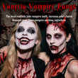 Vampire Fangs Set with Coffin Box – 4 Sizes Realistic White Fake Teeth with Adhesive (13mm–19mm)