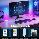 Smart RGB Light Bars with Voice Control – WiFi Ambient TV & Gaming Lights with Music Sync