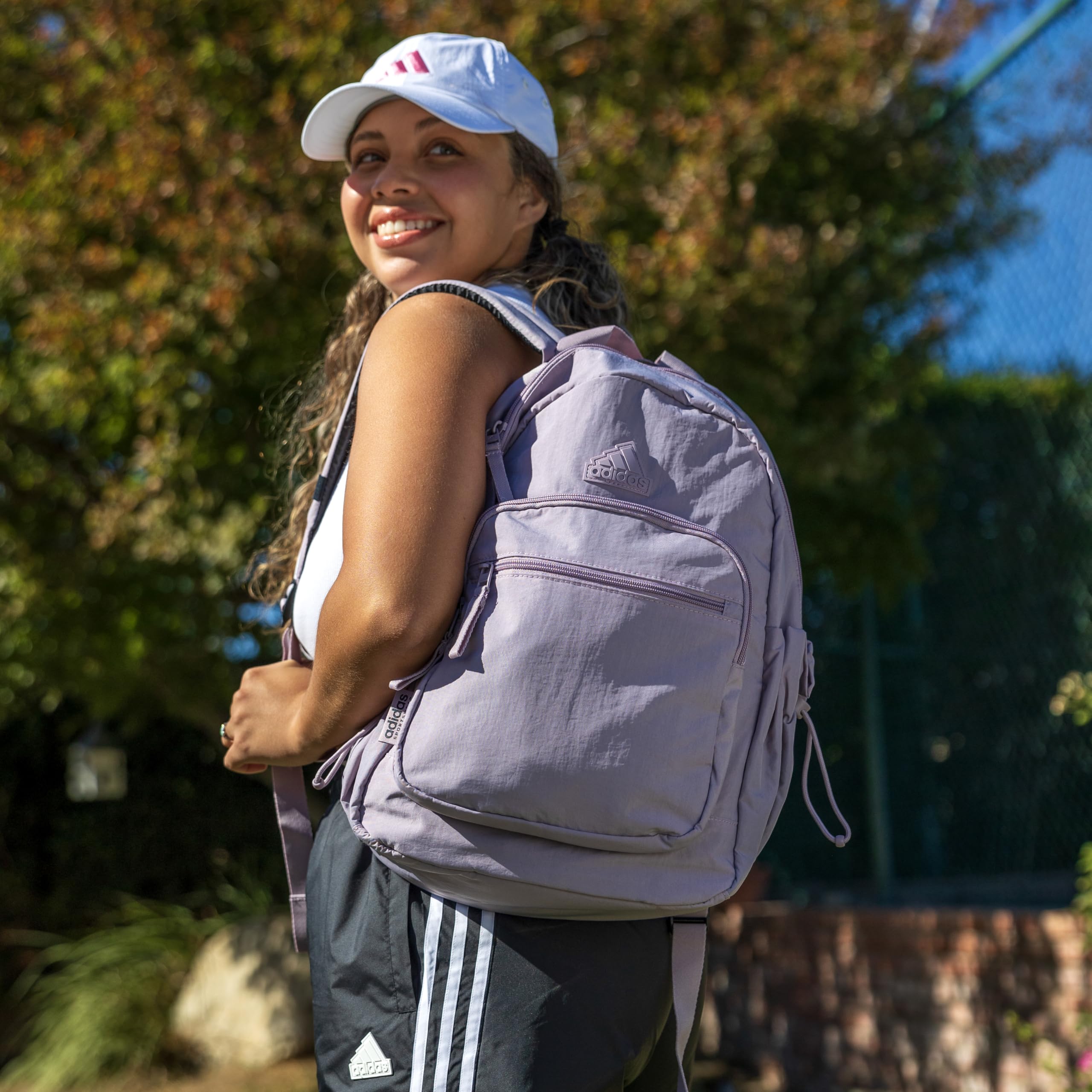 adidas Weekender Backpack – Compact & Lightweight Everyday Travel Backpack with Trolley Strap (Metal Grey, 19L)