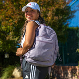 adidas Weekender Backpack – Compact & Lightweight Everyday Travel Backpack with Trolley Strap (Metal Grey, 19L)