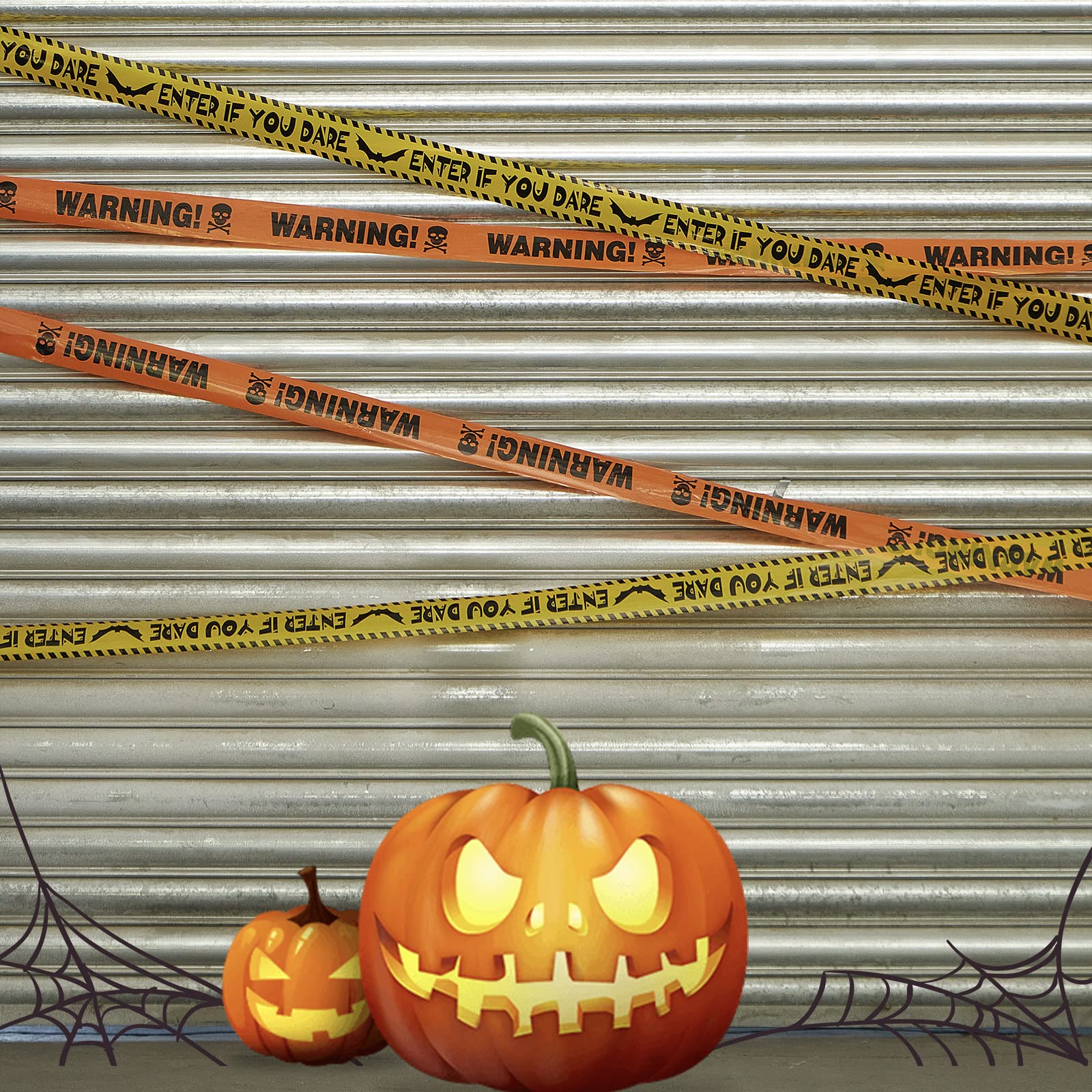 Halloween Caution Tape – 3 Rolls 90ft “Warning / Enter If You Dare / Haunted Keep Out” Outdoor Party Decoration