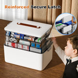 3-Tier Medicine Organizer Storage Box with Handle – Large Capacity, Hygienic Design (White)