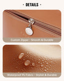 Large Capacity Makeup & Toiletry Travel Bag for Women, Waterproof Cosmetic Organizer with Brush Compartment