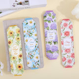 4-Pack Floral Motivational Pencil Pouch Set