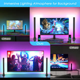 16.5” Rainbow Chasing Smart LED Light Bars – 16 Million Colors, Music Sync & App Control – Black