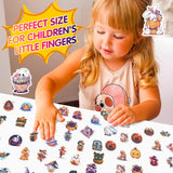 100PCS Non Repeating Halloween Children's Cartoon Pumpkin Themed Stickers Party Favors Vinyl Waterproof Holiday Party, Halloween Children's Cartoon Party Stickers Decoration
