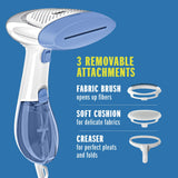 Conair ExtremeSteam White & Blue Dual Heat Handheld Garment Steamer 1200W Professional Fabric Steam System