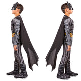 Batman Boys Deluxe Muscle Chest Costume – Padded Jumpsuit with Cape, Belt & Mask (Size Small 4–6)