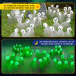 VIHOSE 2 Packs Halloween Decorations Outdoor Halloween Ghost Path Lights 12 LED Spooky Solar Lights Waterproof Solar Firefly Ghost Swaying Light for Outside Garden Lawn Yard Decors (Green)