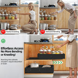 Expandable Pull-Out Cabinet Organizer – Heavy-Duty Adjustable Roll-Out Shelf with 5-Rail System