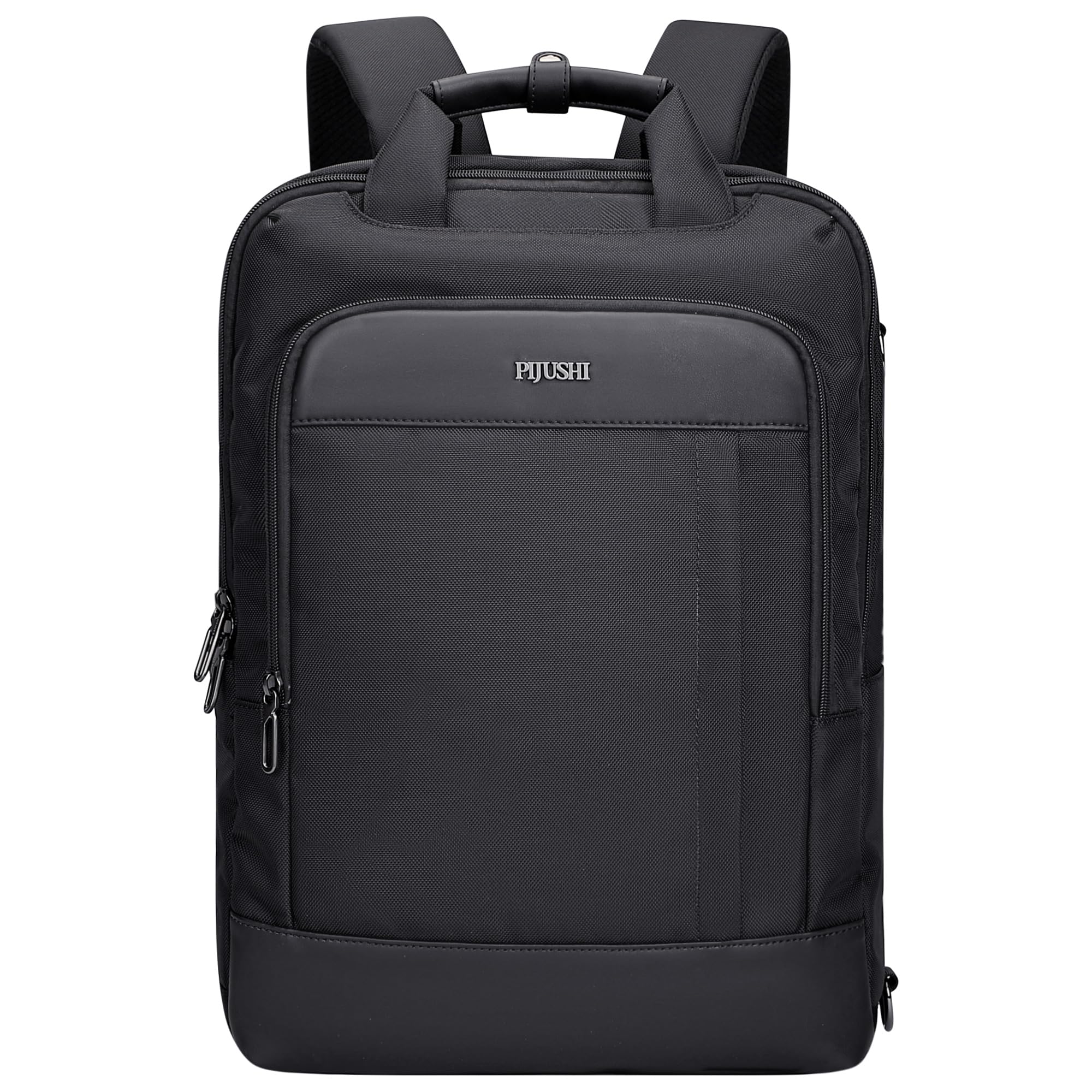 PIJUSHI 3-in-1 Convertible Laptop Backpack – Flight-Approved Personal Item with USB Charging & RFID Blocking (Black)