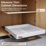 Onedream Adjustable Pull-Out Cabinet Organizer – 2 Pack Slide-Out Drawers (White)