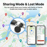 Dual System Bluetooth Tracker Tags 4-Pack, Apple Find My & Google Find Hub Compatible Item Locator with Sound Alert