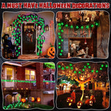 17Ft Green Halloween Eyeball String Lights – 30 LED 3D Bloodshot Eyes with Remote, 8 Modes & Timer for Spooky Décor