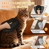 Electrostatic Pet Hair Remover Glove – Reusable Anti-Static Fur Removal Mitt for Furniture, Carpets, Bedding & Car Interiors (Black, 1-Pack)