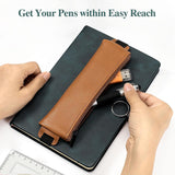 4-Pack Elastic Notebook Pen Holders with Zipper