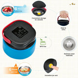 Blue-Red Game Bento Set with 9 oz Insulated Food Jar