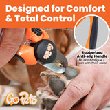 GoPets Professional Pet Nail Clippers with Safety Guard, Stainless Steel Blades, Ergonomic Grip, and Built-In Nail File for Dogs and Cats
