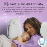 PureBaby HEPA Air Purifier with UV-C Light & 4-Stage Filtration – Kids Bedroom & Nursery Air Cleaner (263 sq ft Coverage)