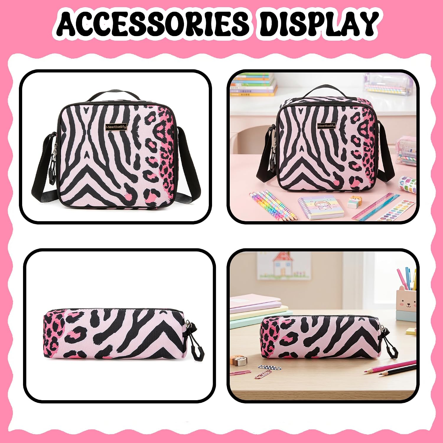 16.5-Inch Rolling School Backpack Set with Lunch Bag