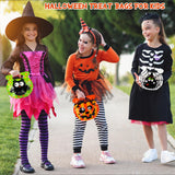 56 PCS Halloween Goodie Bags – Reusable Zip Treat Bags with Handles, 8 Cute Designs for Candy, Snacks & Party Favors