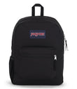 JanSport Cross Town Backpack – Classic Everyday Backpack with Front Organizer & Bottle Pocket (Black)