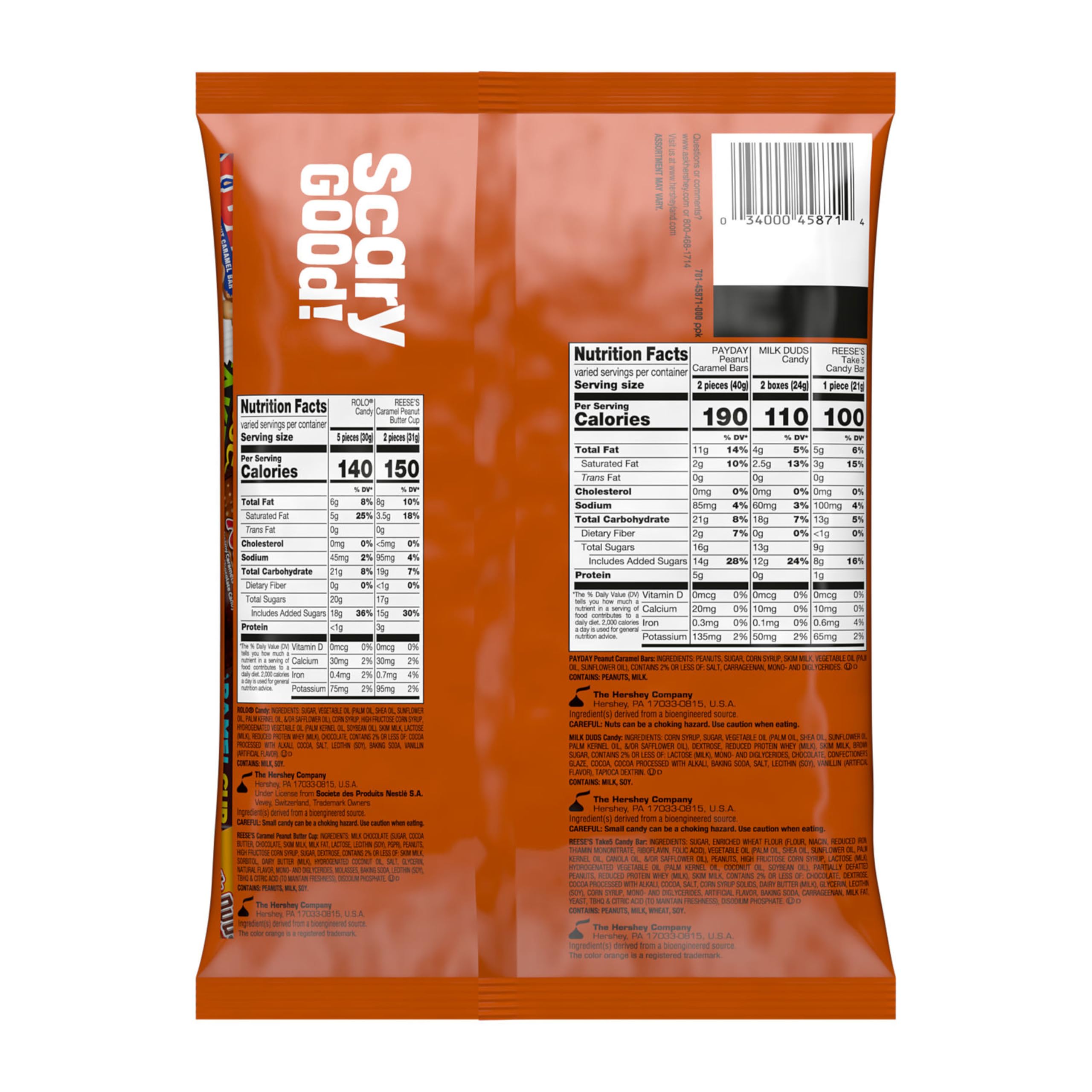 Hershey’s Caramel Lovers Assorted Candy Mix – 18.08 oz Variety Bag (35 Pieces)