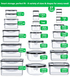 Airtight Food Storage Containers Set – 54 Piece Stackable Meal Prep & Pantry Organizer