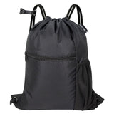 HOLYLUCK Waterproof Drawstring Gym Backpack – Lightweight Sports Sack for Travel, Yoga & Outdoor Activities (Black)