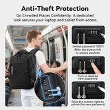 CROSSGEAR Large Travel Laptop Backpack – TSA Lock Anti-Theft Business Backpack with USB Port, Fits up to 17.3” Laptops (Black)