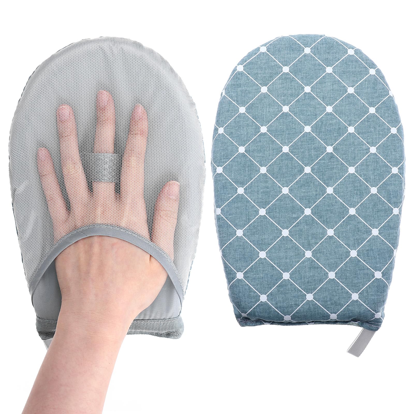Blue Professional Garment Steamer Heat Resistant Glove with Built-In Ironing Platform and Anti-Steam Protection