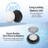 MSEBENT Bluetooth Tracker Tags 2 Pack, Apple Find My Compatible Waterproof Item Locator with Sound Alert – Black & White