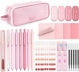 Purple Study Supplies Kit with Pens, Pencils and Notes