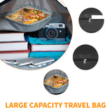 Finnhomy Expandable Rolling Duffel Bag with Detachable Wheels, Foldable Travel Duffel 28L–58L Carry-On (Black)